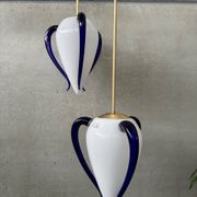 2x vintage 'Venexiana' pendant lamp – Barovier & Toso – Murano