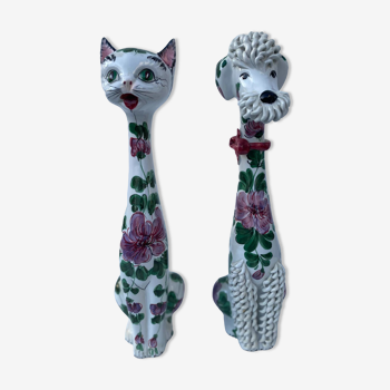 Ceramic italian cat and dog
