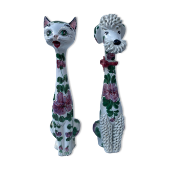 Ceramic italian cat and dog