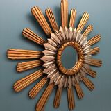 Mirror former Sun in gold and silver wood 65 x 65cm