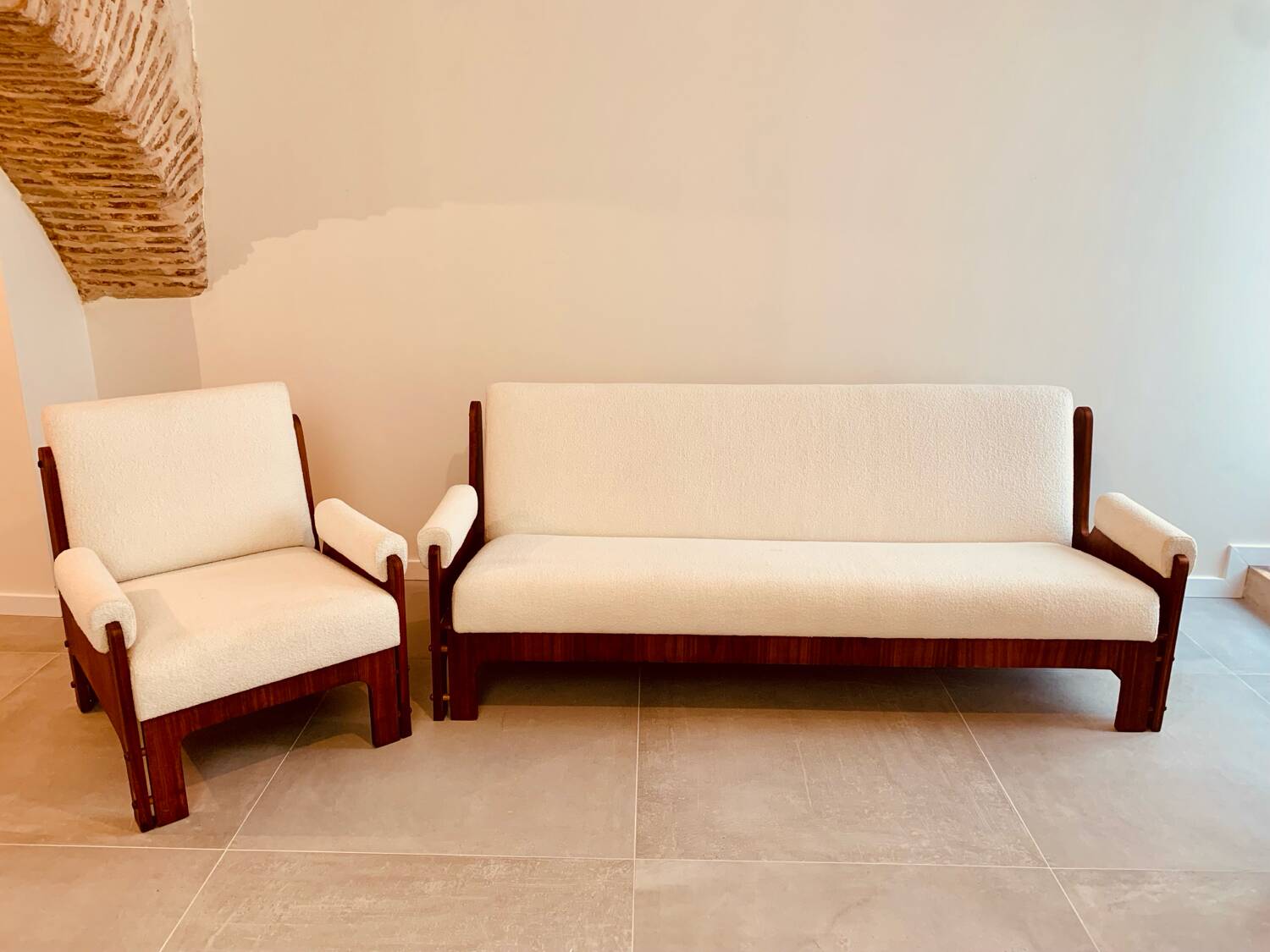 Sofa + Vintage Armchair - Scandinavian