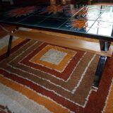 Coffee table with ceramic top signed