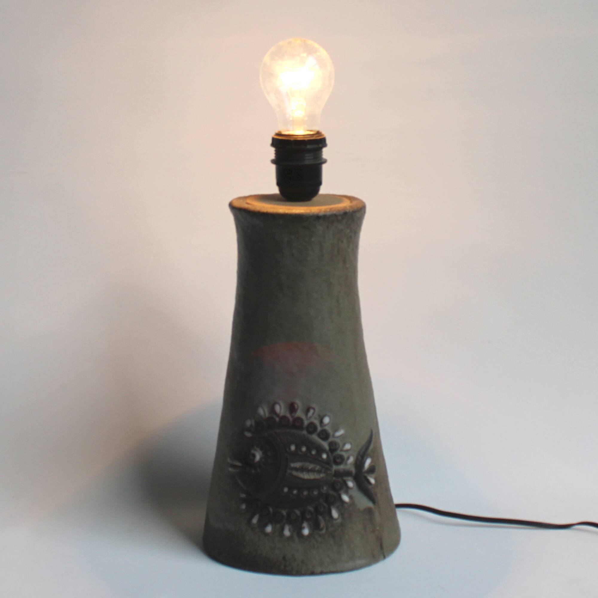 Vintage ceramic table lamp by Dour - M.-H. Battle - Belgium