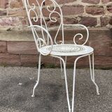 Pair of armchairs vintage wrought iron garden chairs