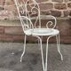 Paire de fauteuils chaises de jardin fer forgé vintage