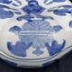 Chinese covered pot, box, jewelry box, pumpkin, white porcelain, China blue plant decor