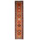 Vintage Turkish Oushak Handmade Wool Cotton Orange Runner 87x409