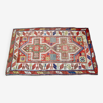 Vintage Kazakh wool rug 198x118