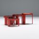 Stunning Nesting tables 780 in rare red by Gianfranco Frattini for Cassina Italy
