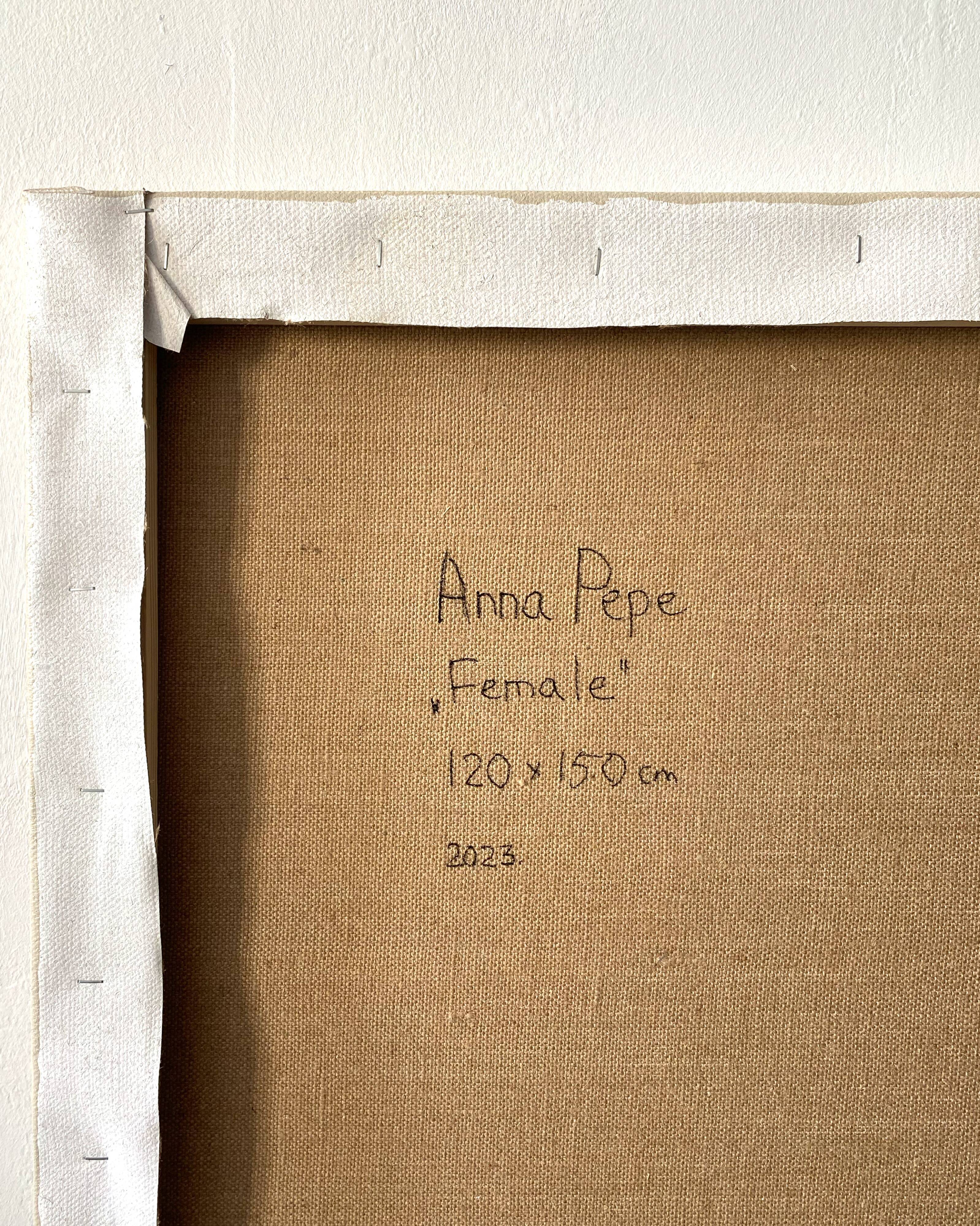 Abstract painting on canvas, 120x150cm