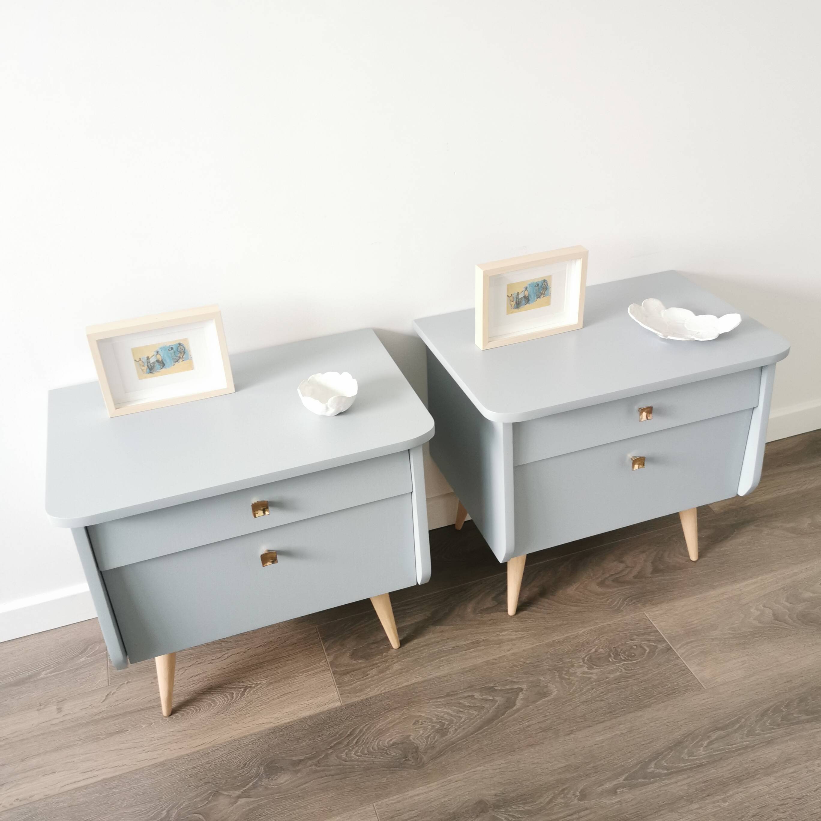 Pair of vintage bedside tables