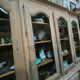 Bookcase in solid cherry and ash wood