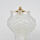 Set of 2 Murano glass table lamps transparent leaves