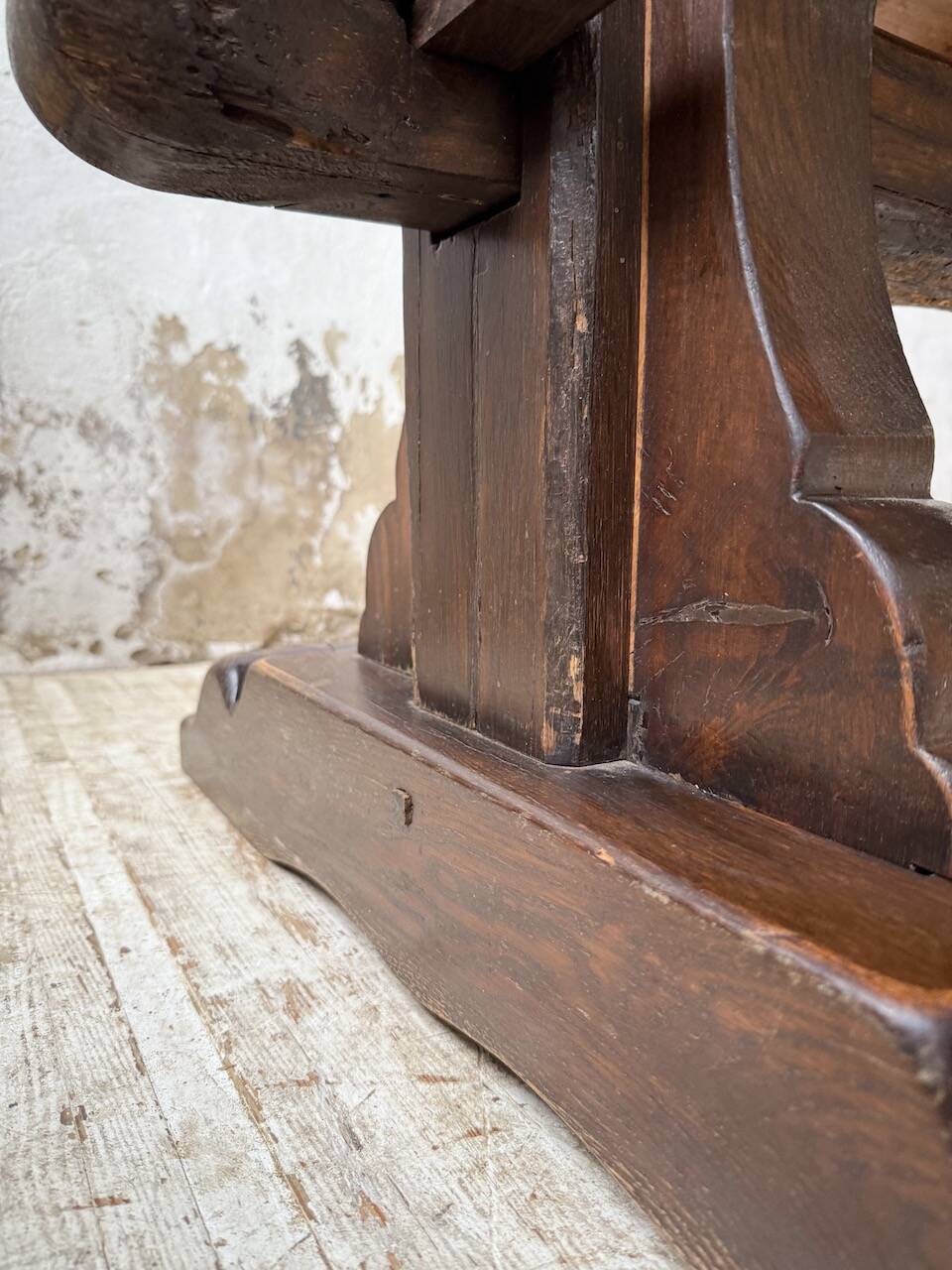 Table de monastère XXL en chêne, 19ème s.