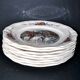 Set of 8 obernai flat plates in sarreguemines alsace earthenware 25cm