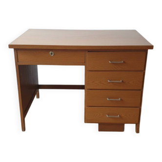 Vintage 1960 Desk in Oak - Scandinavian Design - 5 Drawers