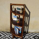 Rattan and bamboo bedside tables, both.