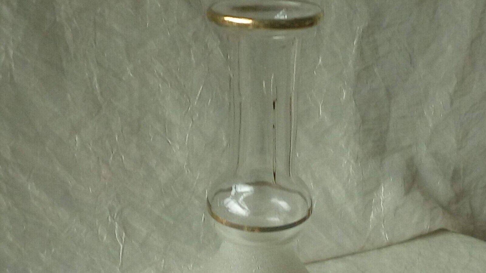 Lightly enameled granite glass carafe late 19th century