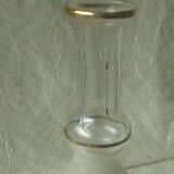 Lightly enameled granite glass carafe late 19th century