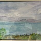 Painting: Watercolor - Lake Odiwara by JJ Leproust