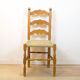 Chaise rustique avec siège tissé Espagne années 1950