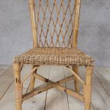 Vintage rattan office chair - 1950s