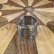 Silver metal napkin ring with the letter J