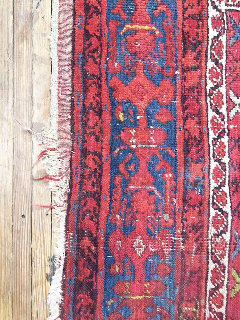Ancient Kilim patterned Persian rug 151x111cm