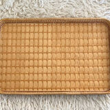 Vintage rattan tray