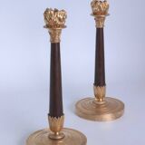 Pair of empire period candlesticks