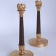 Pair of empire period candlesticks