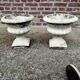 Pair of Medici vintage antique stone planters