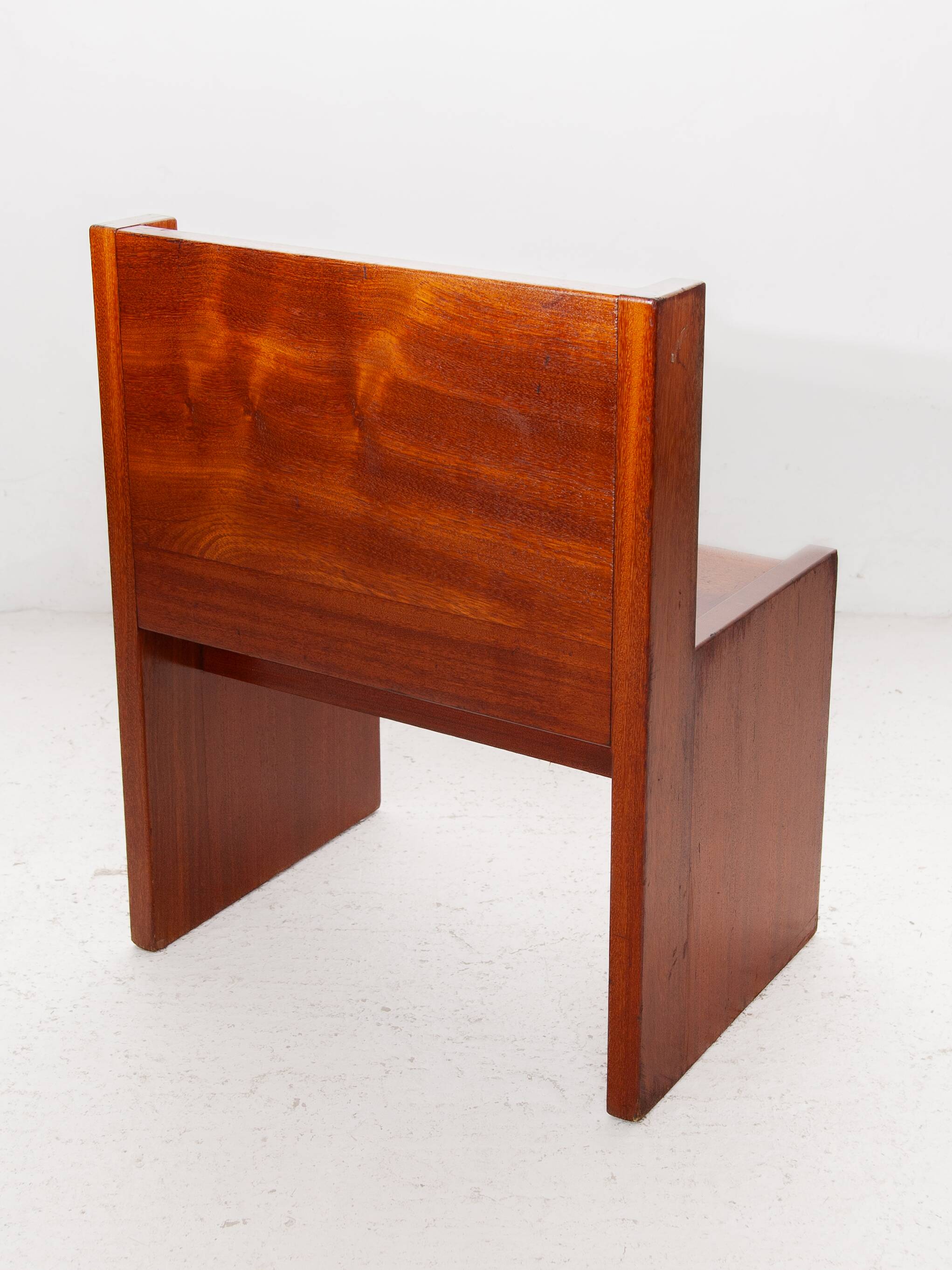 Brutalist Solid Bench, Side Chair, 1960s, Belgium