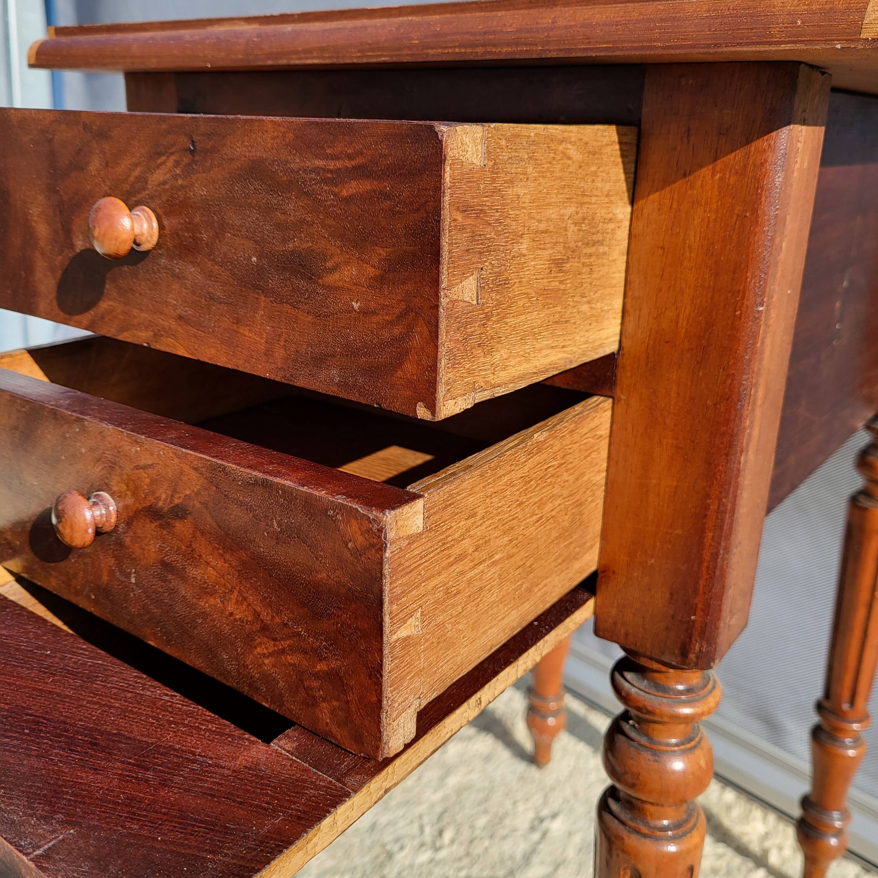 Louis Philippe secret table marquetry