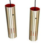 Pair of pendant lights "Trombone" by Jo Hammerborg for Fog & Mørup. Denmark 1960s