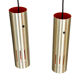 Pair of pendant lights "Trombone" by Jo Hammerborg for Fog & Mørup. Denmark 1960s