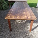 Old farm table in fir and oak