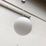 Vintage glass ball pendant lamp in German space style by Limburg.