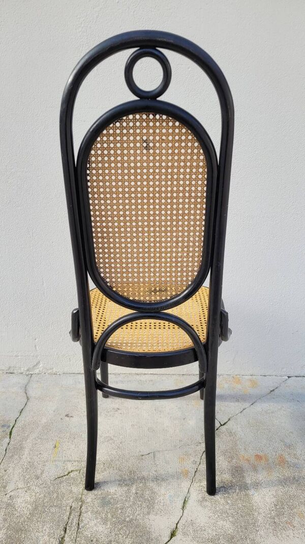 Chaise de bistrot Thonet cannage et bois courbé- 1900s