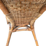 Pair of rattan chairs for outdoor indoor garden living room