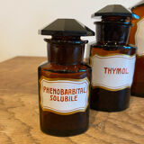 Set of 7 apothecary bottles