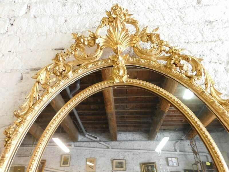 Mirror medallion dore of the 19th century 180x116cm