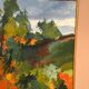 Swedish Oil on Canvas "Autumn Landscape" by Stig Hallblom, Vintage & Framed