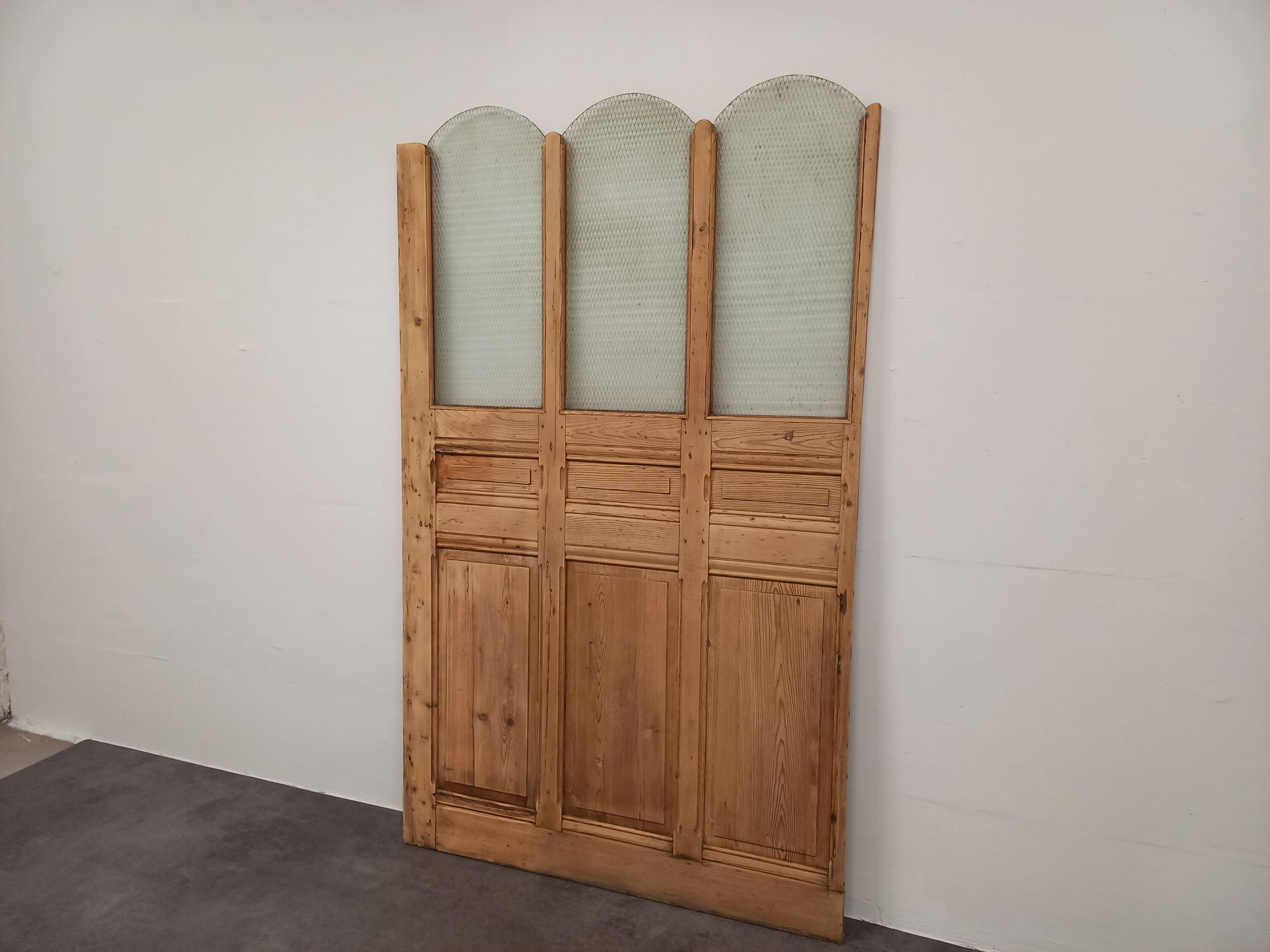 Partition in wood and glass 128 cm