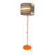 Vintage 70s floor lamp with orange trumpet base