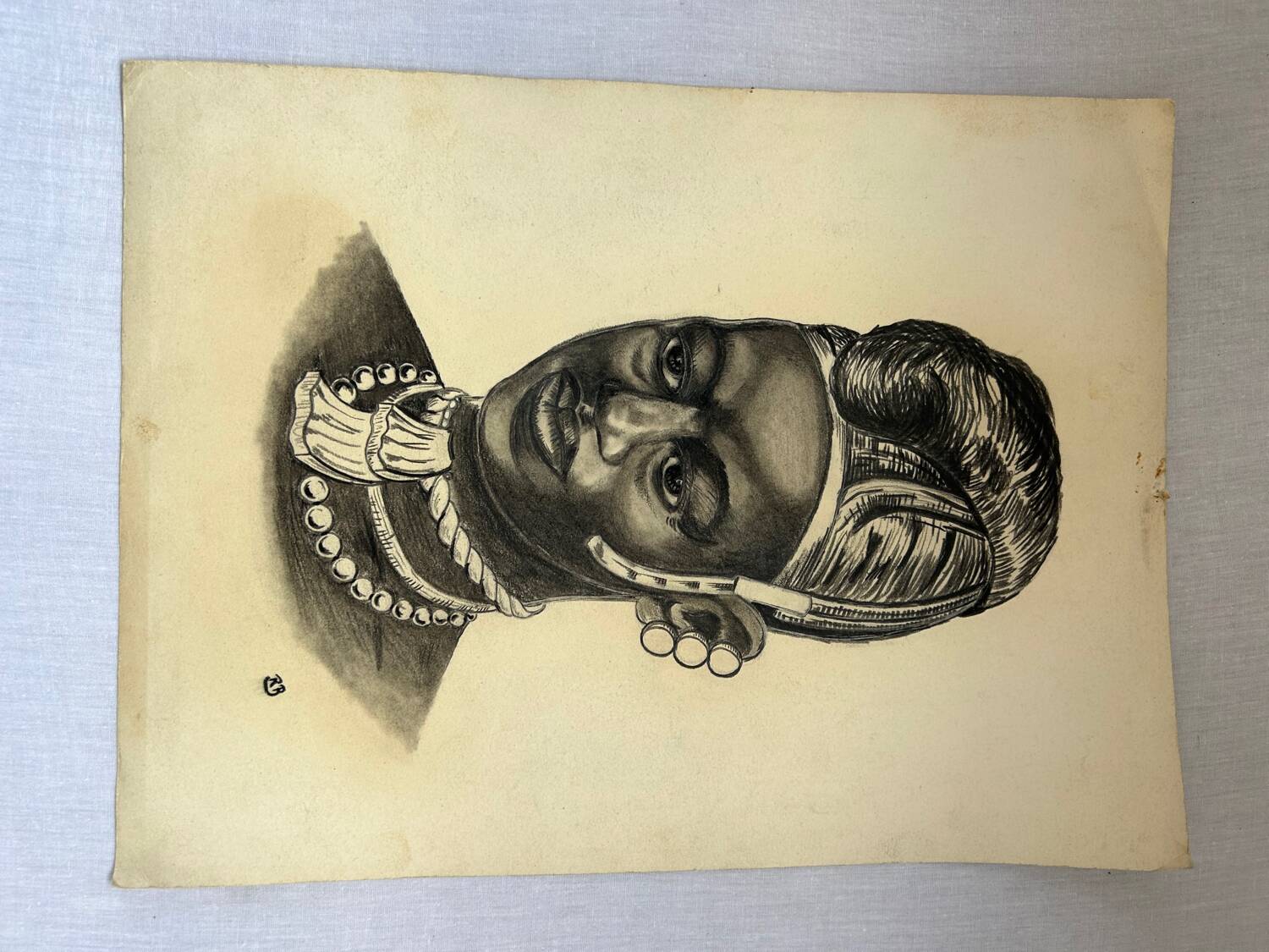 Dessin portrait femme africaine