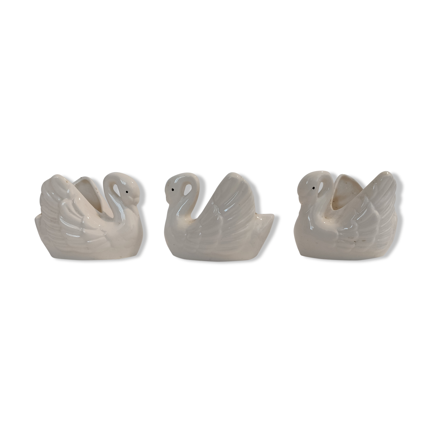 White porcelain swan table planters 1950/1960.