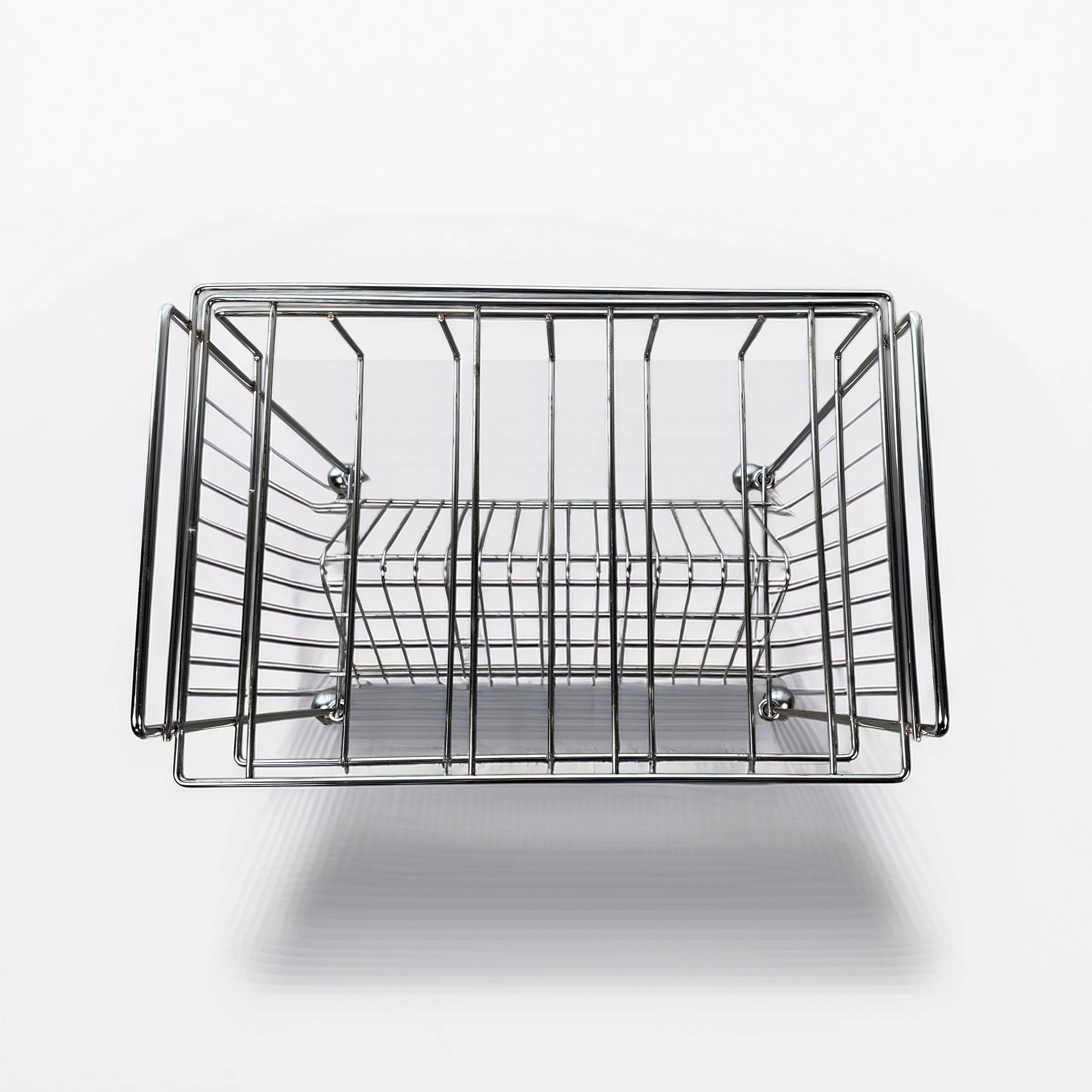 Vintage Chrome Record Holder on Wheels