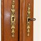 Two-door wardrobe – Art Nouveau – Solid oak – Bevelled mirrors