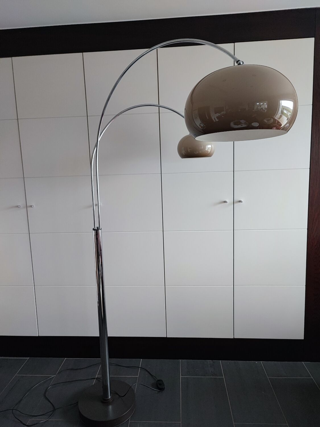 Dijkstra floor lamp chrome and plastic